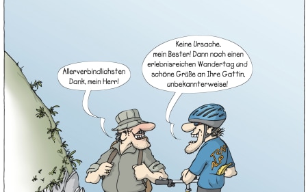 Wander-Cartoons von Georg Sojer