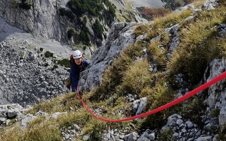 Klettertour über den Kraxengrat im Wilden Kaiser.
