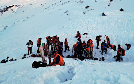 Rettungskräfte im Einsatz  am Finsterkopf