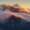 Monte Civetta beim Sonnenuntergang
