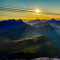 Panorama nach Sonnenaufgang vom Piz Boe