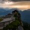 Regen und Sonnenuntergang am Schafberg