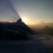 Sonnenuntergang am Matterhorn, von der Monte Rosa Hütte aus
