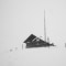 Lorea-Hütte im Schneesturm