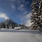 verschneite Almlütterln im Karwendel
