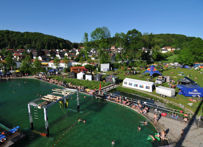 <p>Festival-Gelände: Das Freibad in Königstein</p>