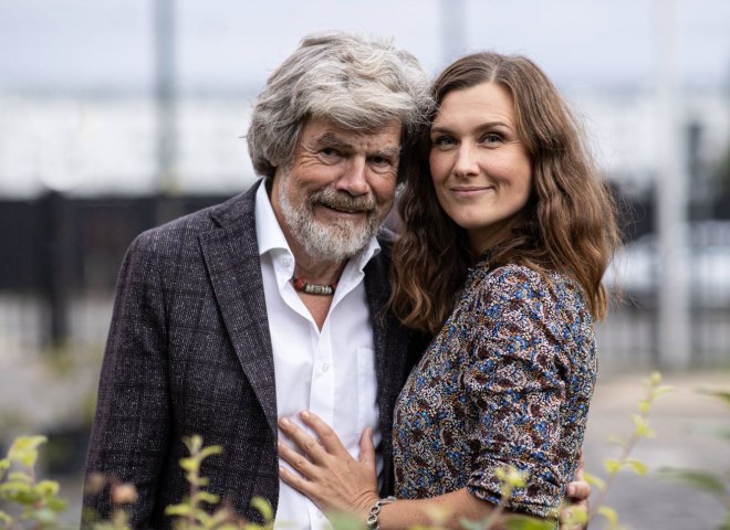 <p>Spätes Eheglück: Reinhold Messner mit seiner dritten Ehefrau Diane Schumacher.</p>