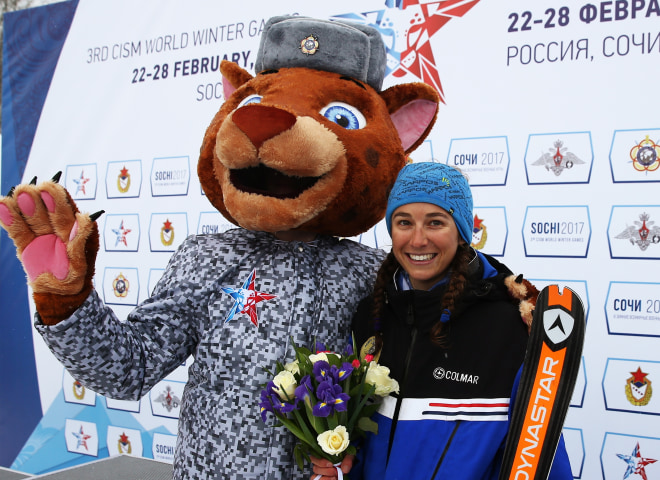 <p>Tödlich verunglückt:Adèle Milloz, hier bei den CISM Military World Winter Games 2017 in Sotschi.</p>