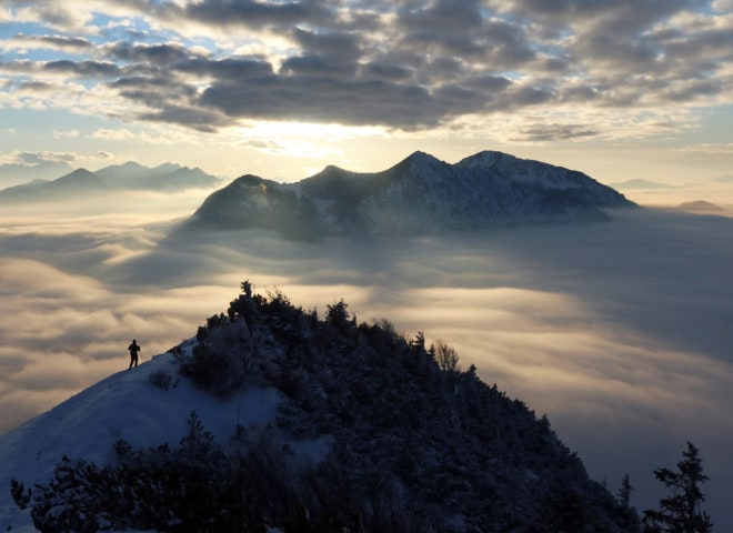 <p>Blick vom Jochberg in Richtung Herzogstand.</p>