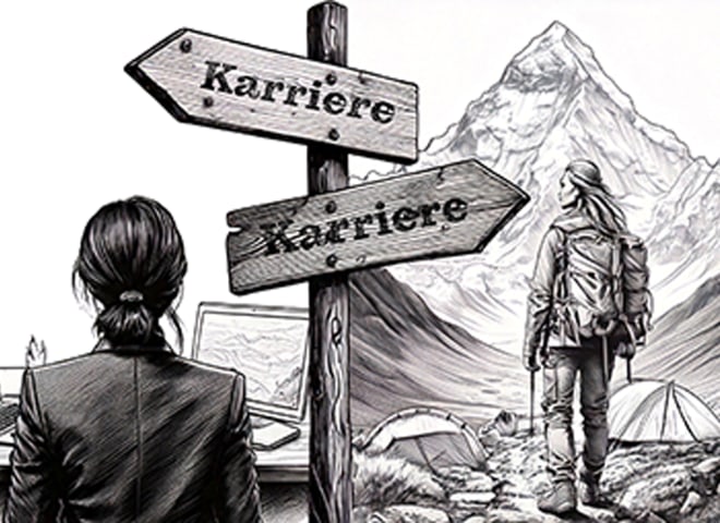 <p>Beruf oder Karriere als Bergsportler - für viele junge Deutsche führt der Weg maximal zum Bergführernberuf.</p>