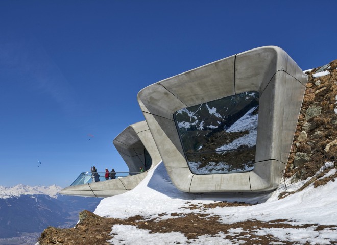 <p>In 2275 Metern Höhe: Das Messner Mountain Museum auf dem Kronplatz-Gipfel.</p>