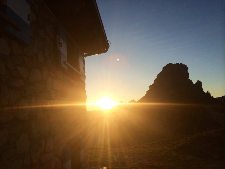 Schöne Abendstimmung bei der Rotwandhütte