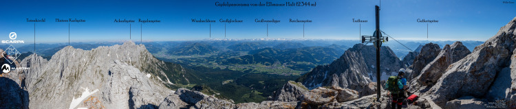 Gipfelpanorama von der Ellmauer Halt