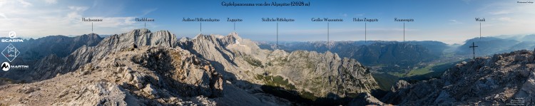 Gipfelpanorama von der Alpspitze