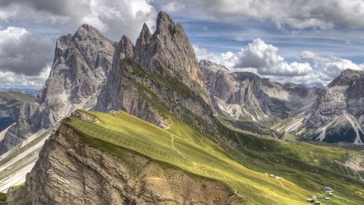 The Seceda viewpoint above Ortisei in the Dolomites