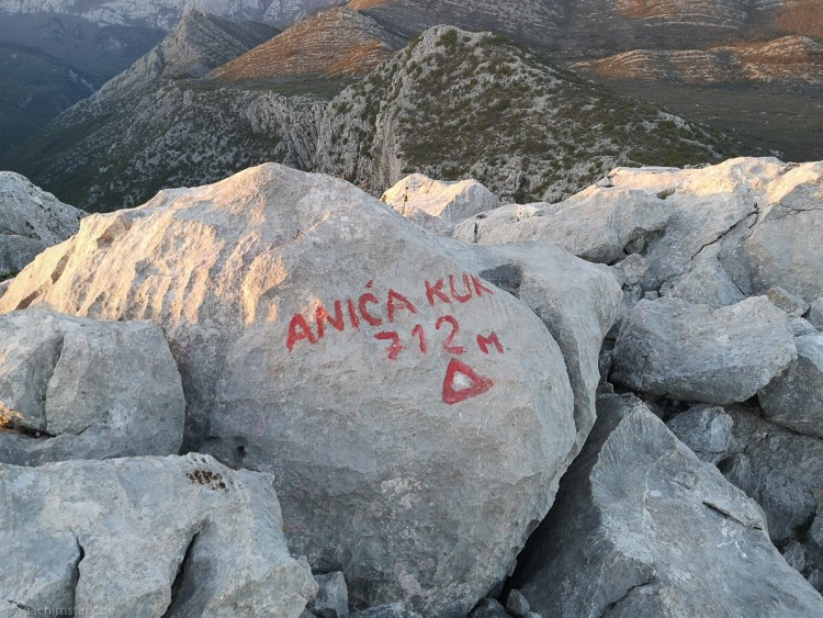 Gipfel des Anica Kuk