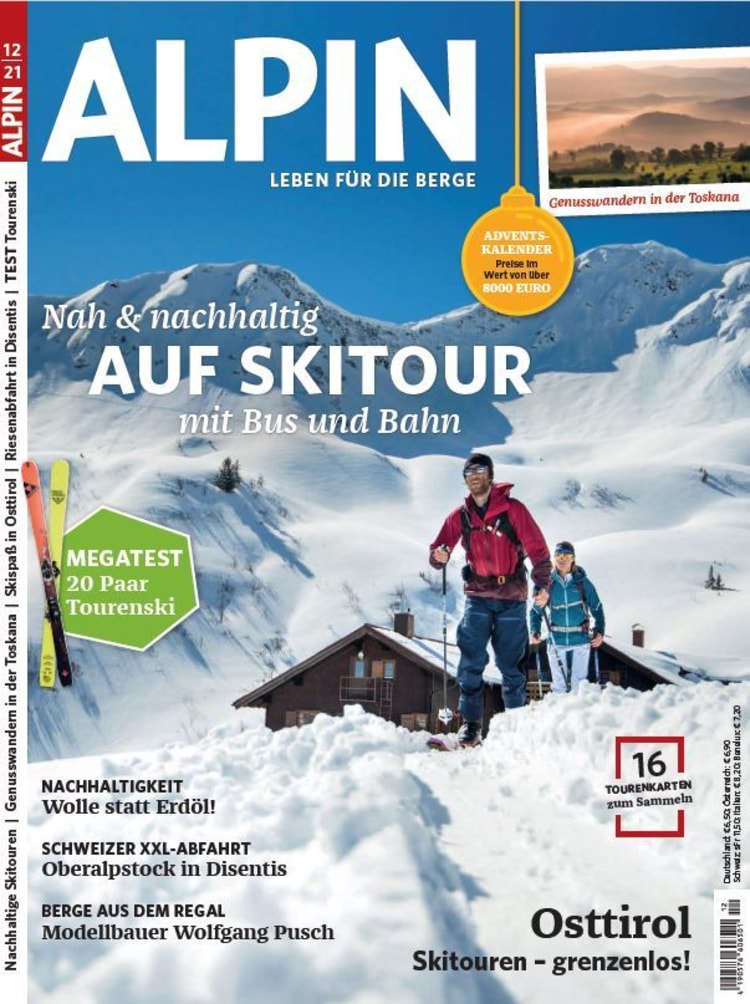 <p>Unsere Dezember-Ausgabe mit dem Themenschwerpunkt Skitouren ist ab dem 13.11. im Zeitschriftenhandel oder in unserem <a href="https://leserservice.alpin.de/de_DE/einzelhefte?onwewe=0601&utm_campaign=alpinde-navi&utm_term=header-heft" rel="nofollow" target="_blank">Heft-Shop</a> erhältlich.</p>