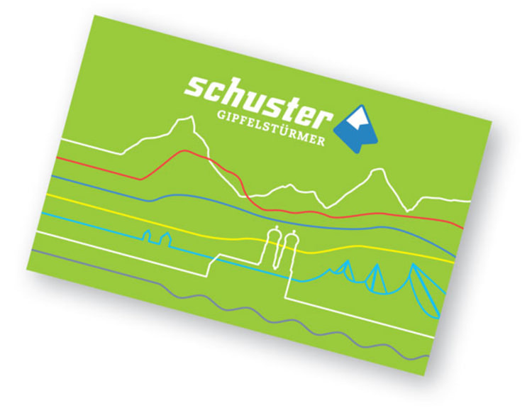 Zwei Wege führen zur Tour: Entweder bei ALPIN bewerben oder im Sporthaus Schuster auf der Kundenkarte "Höhenmeter" sammeln.