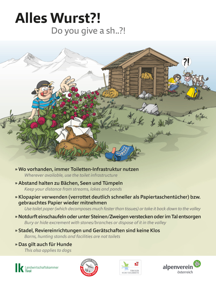 <p>Plakat zur Kampagne "Toilette am Berg".</p>
