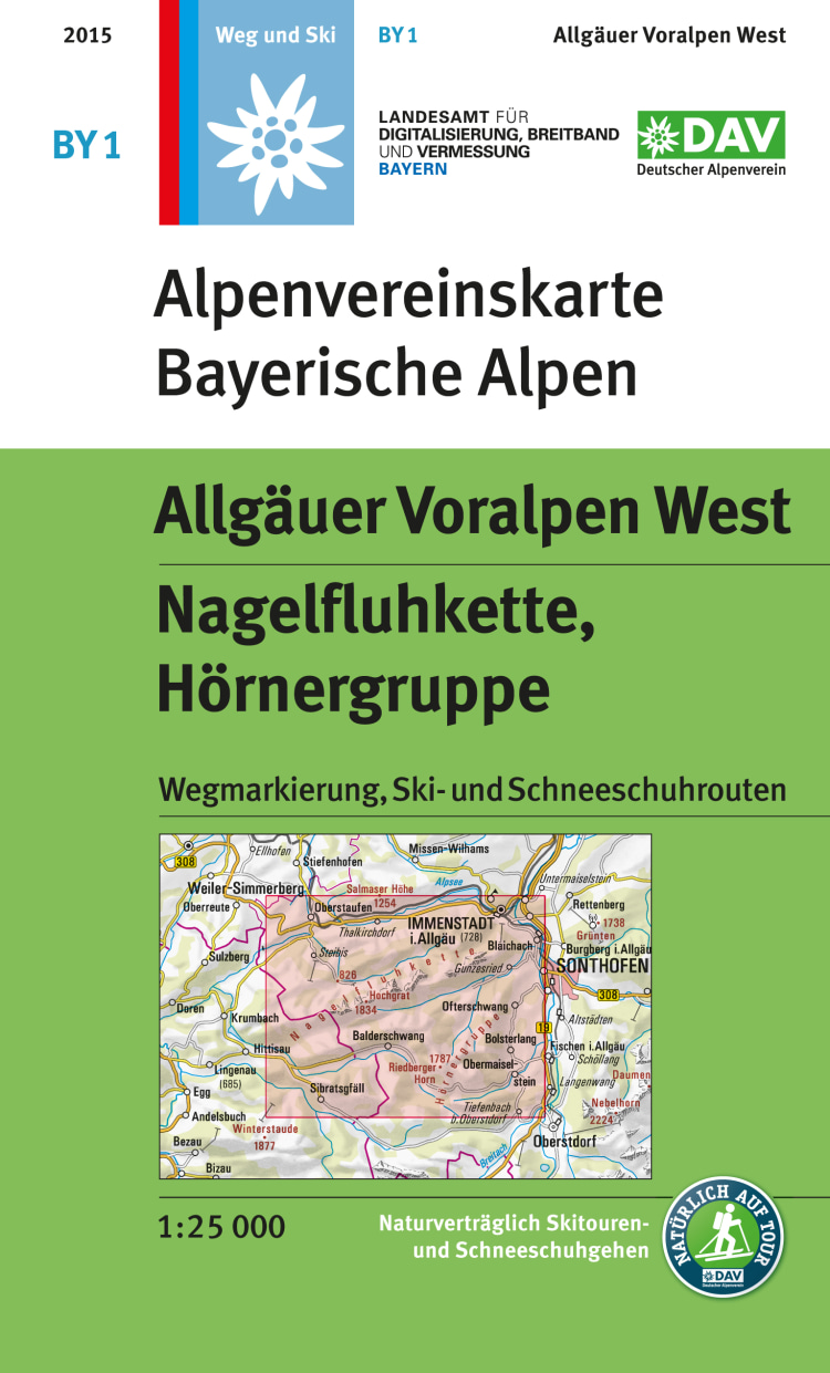 Das Decklplatt der neuen Alpenvereinskarte.