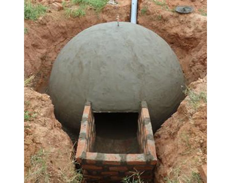 <p>Biogasanlage im Aufbau</p>