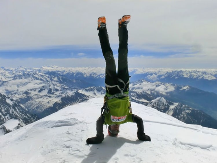 Nein, das ist nicht Hans Kammerlander am Everest, sondern ein Teilnehmer unserer "Berge hoch 7" - Aktion.
