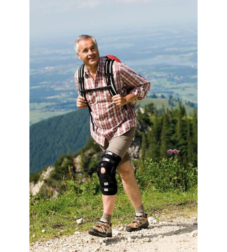 Bergwandern mit Knieproblemen: Bergauf geht's meist noch... Bild: dpa.
