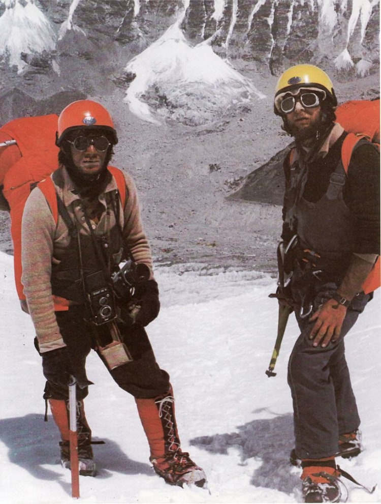 <p>Jerzy Kukuczka (links) mit Andrzej Czok während der Besteigung des Mount Everest 1980.</p>
