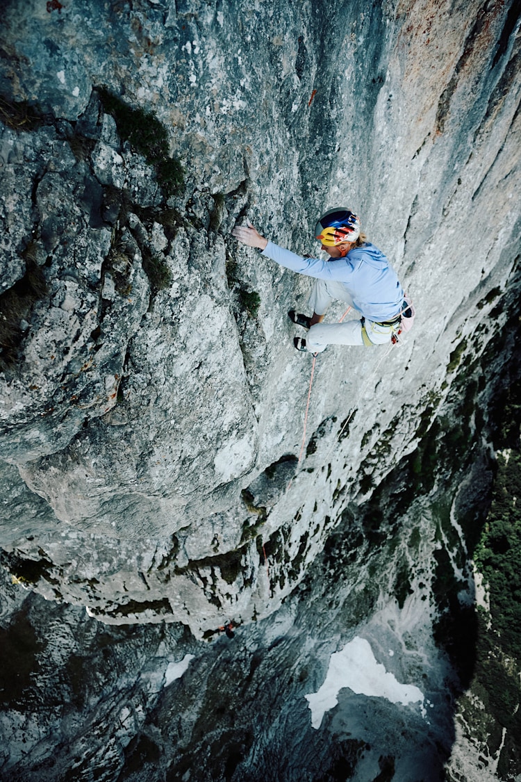 <p>Die Route von Stefan Glowacz gilt als die athletischste der drei Linien.</p>