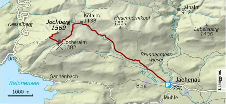 <p>Übersichtskarte Jochberg</p>