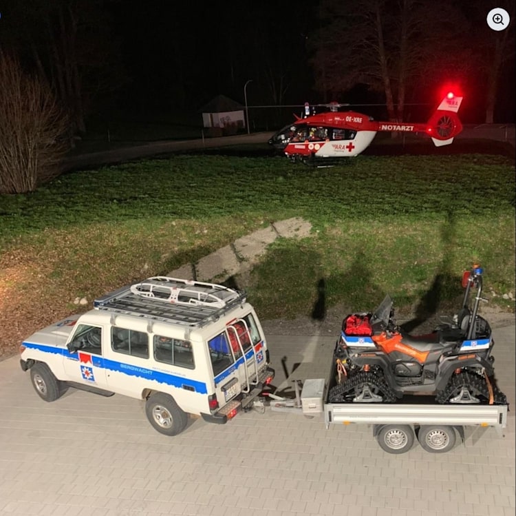 <p>Die Bergwacht Kochel im Einsatz.</p>