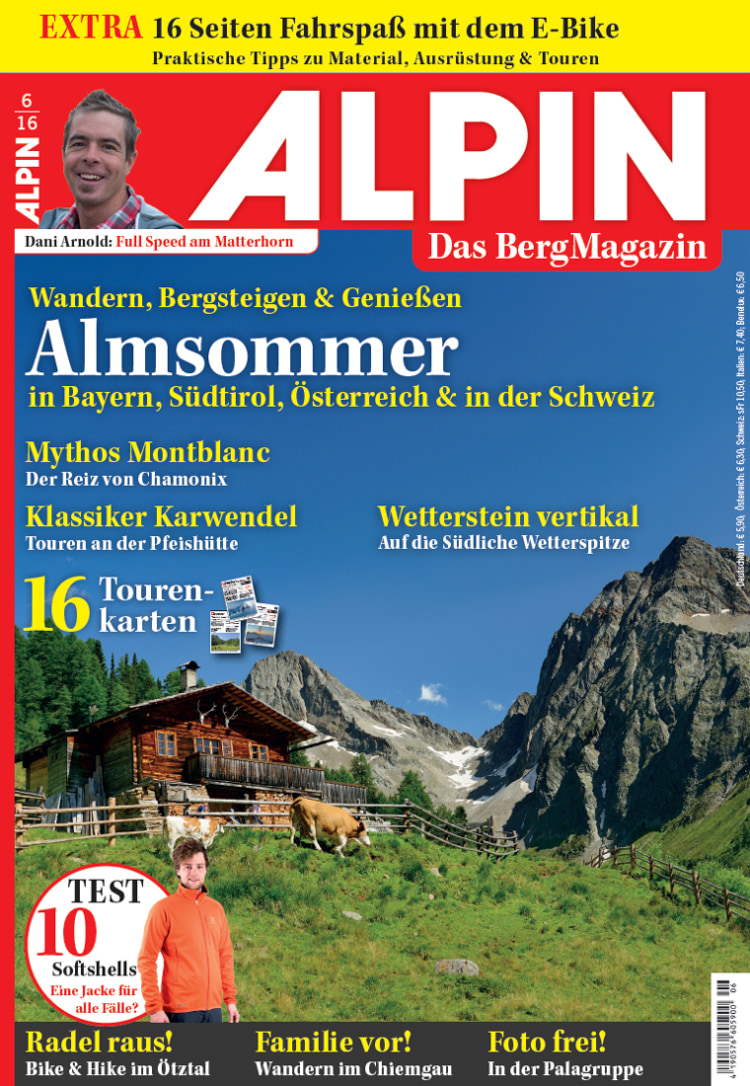 <p>Die Juni-Ausgabe von ALPIN ist ab 14. Mai im Zeitschriftenhandel oder unserem Webshop erhältlich.</p>