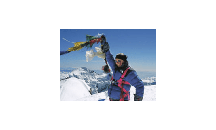 Geschafft: ALPIN-Leser Jürgen am Gipfel des Mera Peak, 6461 Meter