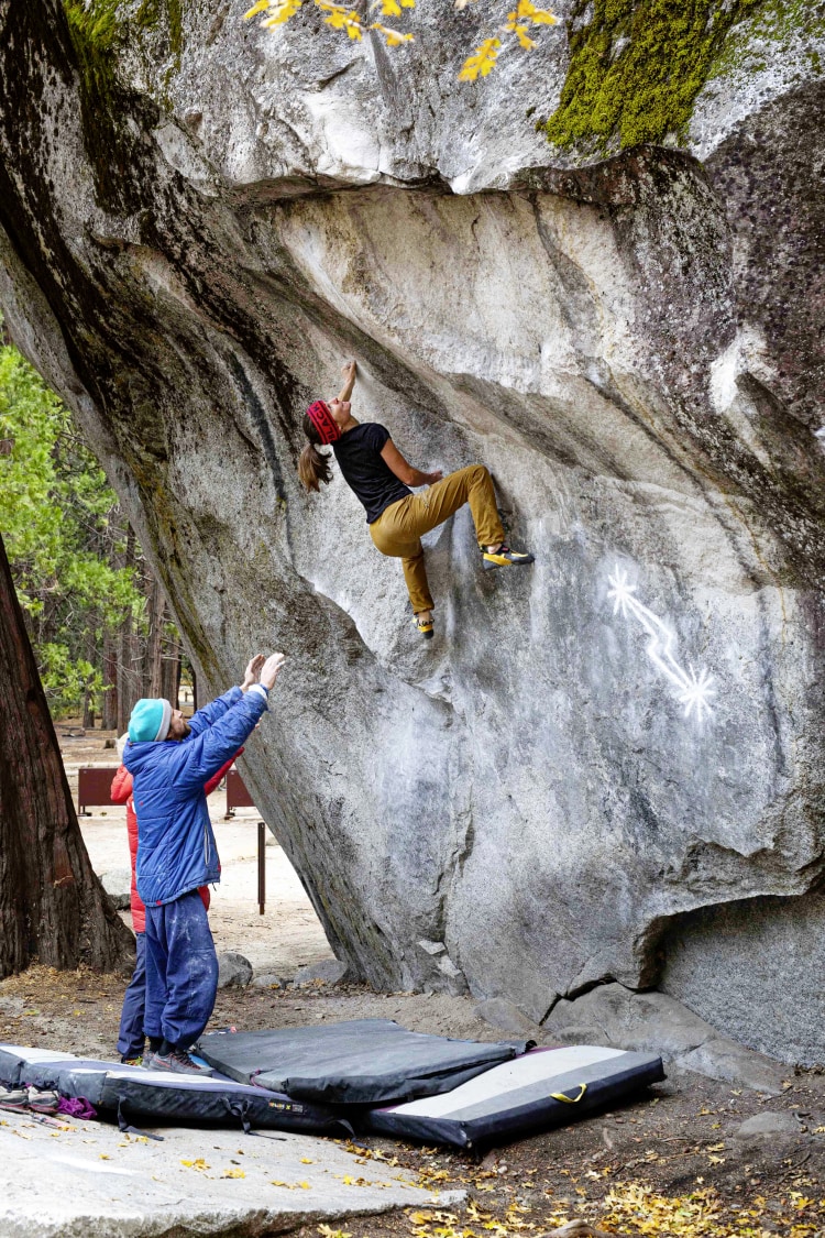 <p>Kult-Boulder im Yosemite Valley: Babsi Zangerl in "Midnight Lightning".</p>