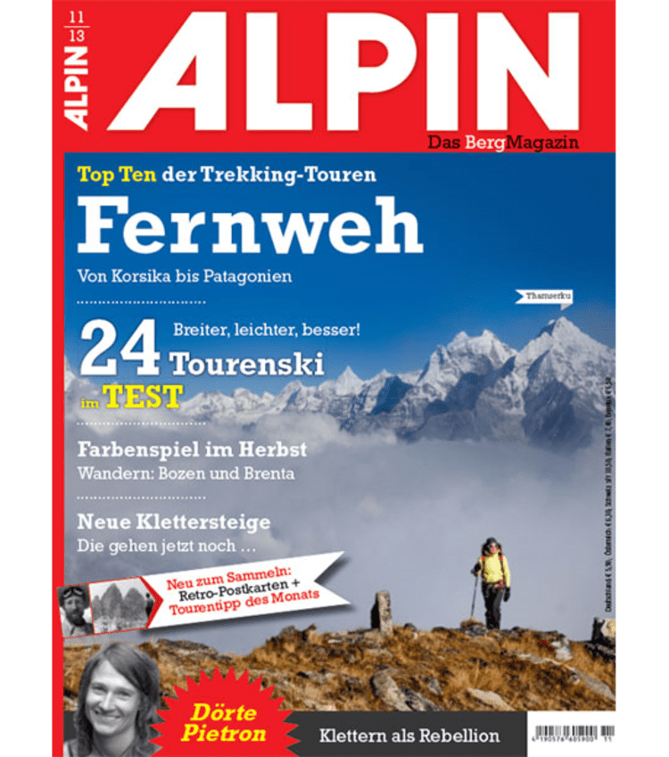 Ab 05. Oktober erhältlich: ALPIN 11/2013 mit unserer Titelgeschichte "Trekking Top Ten weltweit"