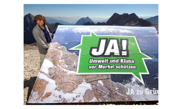 Im Wahlkampf 2005 für die deutschen Grünen aktiv: Reinhold Messner