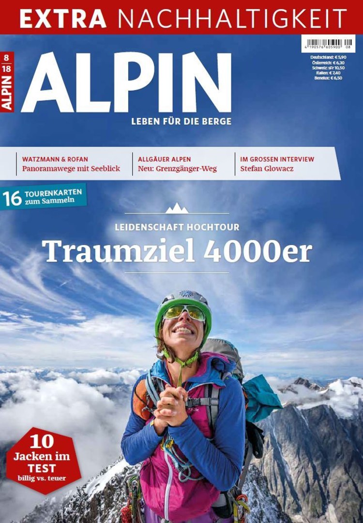 <p>ALPIN 08/2018: Unsere August-Ausgabe ist ab 14. Juli im Zeitschriftenhandel erhältlich.</p>