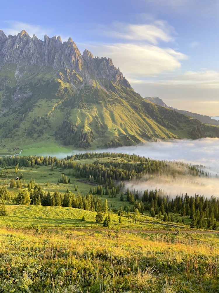<p>Perfekt inszeniert: Sonnenaufgang am Hochkönig</p>