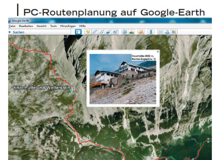 Auch ohne GPS-Gerät lassen sich fertige Routen kostenlos auf Google Earth am Computer betrachten.