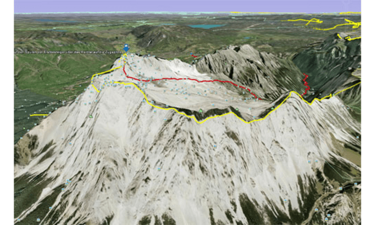 Auf den Spuren der Erstbesteiger auf die Zugspitze. Wer mehr sehen will, sollte das Programm selbst herunterladen...