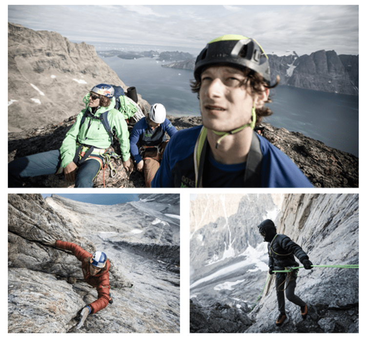<p>Kletterpartner: Stefan Glowacz (li.) und Philipp Hans (re.).</p>