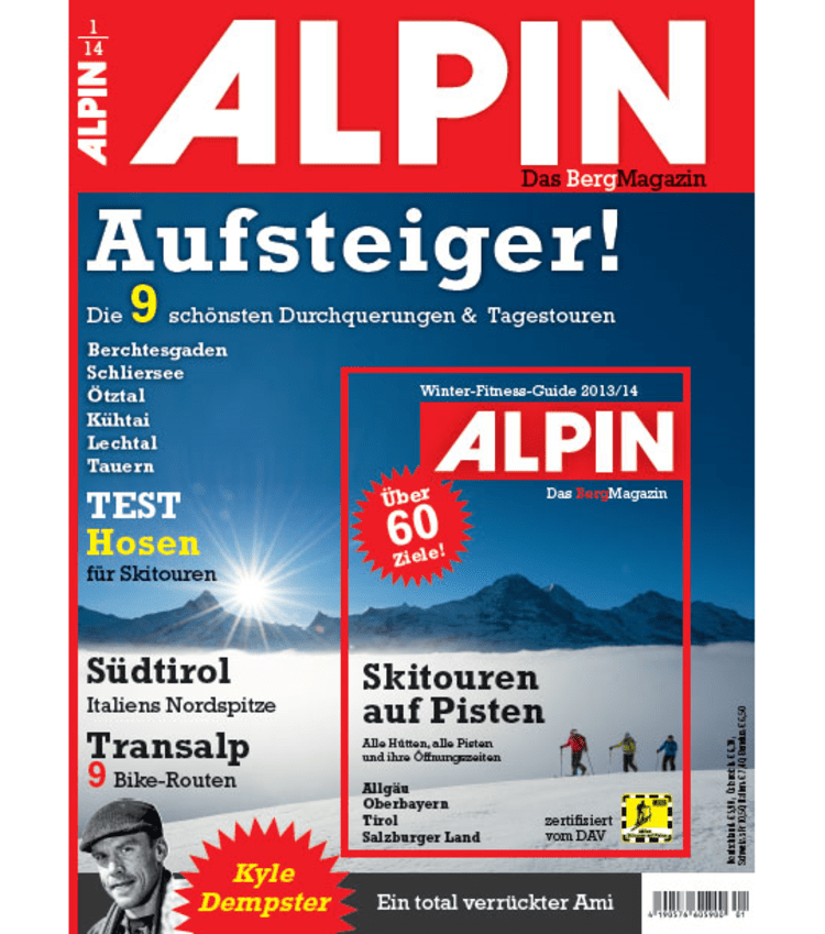 Ab 07. Dezember im Zeitschriftenhandel erhältlich: ALPIN 01/2014.