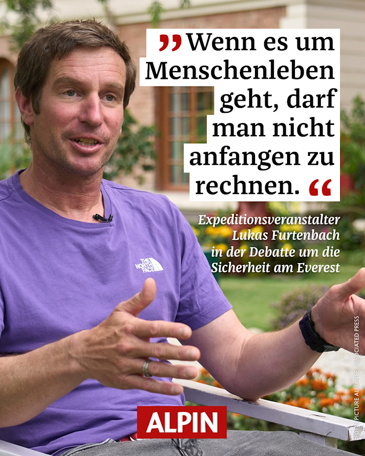 <p>Fordert für Sherpas im Notfall dieselbe Versorgung wie für zahlende Kunden: Lukas Furtenbach.</p>