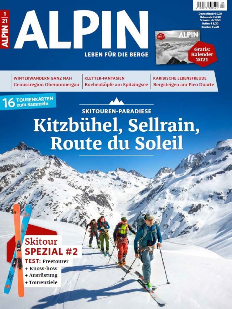 <p>ALPIN 1/2021 ist ab sofort im Zeitschriftenhandel erhältlich.</p>