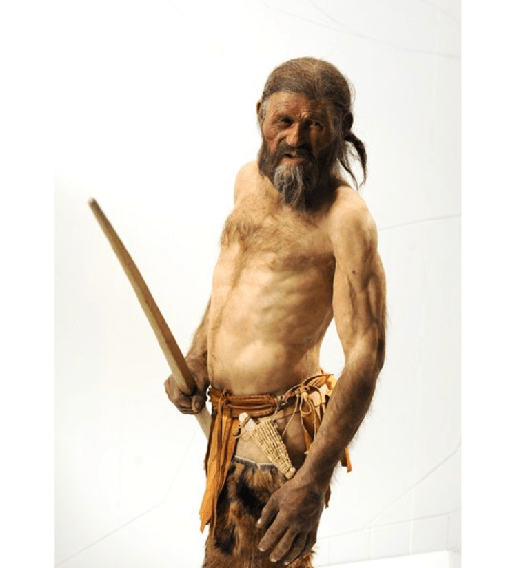 Annäherung an einen Unbakannten: Ötzi-Rekunstruktion in Bozen.