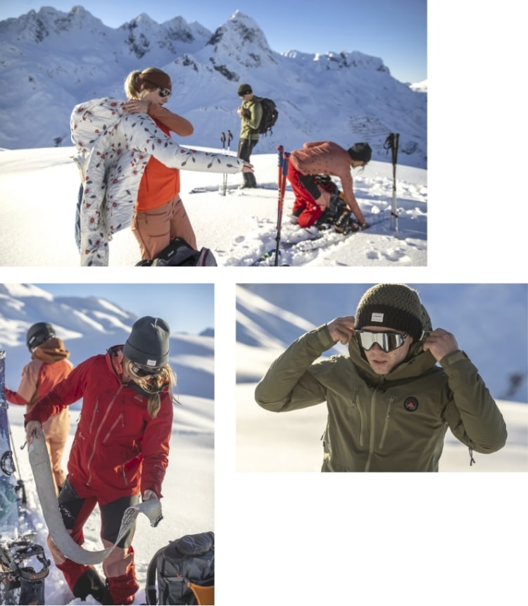 <p>Maloja gibt wertvolle Tipps, wie ihr richtig gekleidet auf Skitour geht.</p>