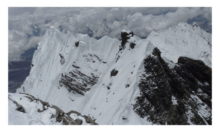 Gipfelgrat des Lhotse (c: G.Kaltenbrunner).