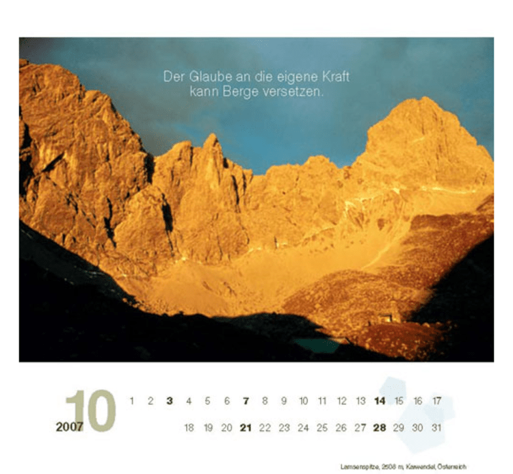 Kalenderblatt aus Harry Neumanns Motivationskelander 2007. Klicken Sie für eine Großansicht!