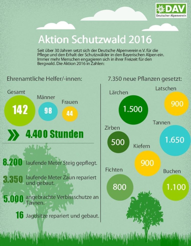 <p>Aktion Schutzwald in Zahlen</p>