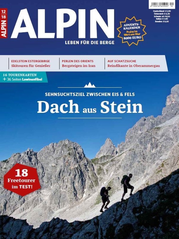 <p>Das Cover von ALPIN 12/2018.</p>